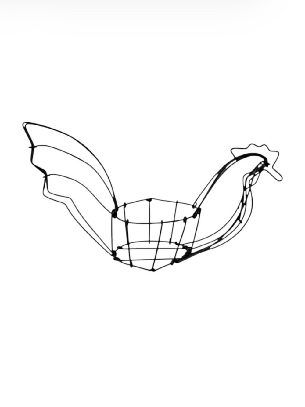 Black Chicken Wire Decorative Basket